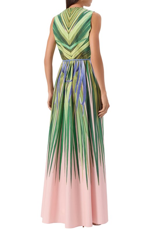 Хлопковое платье Elie Saab D0752PP25/P0019 Зелёный  D0752PP25/P0019 Фото 4
