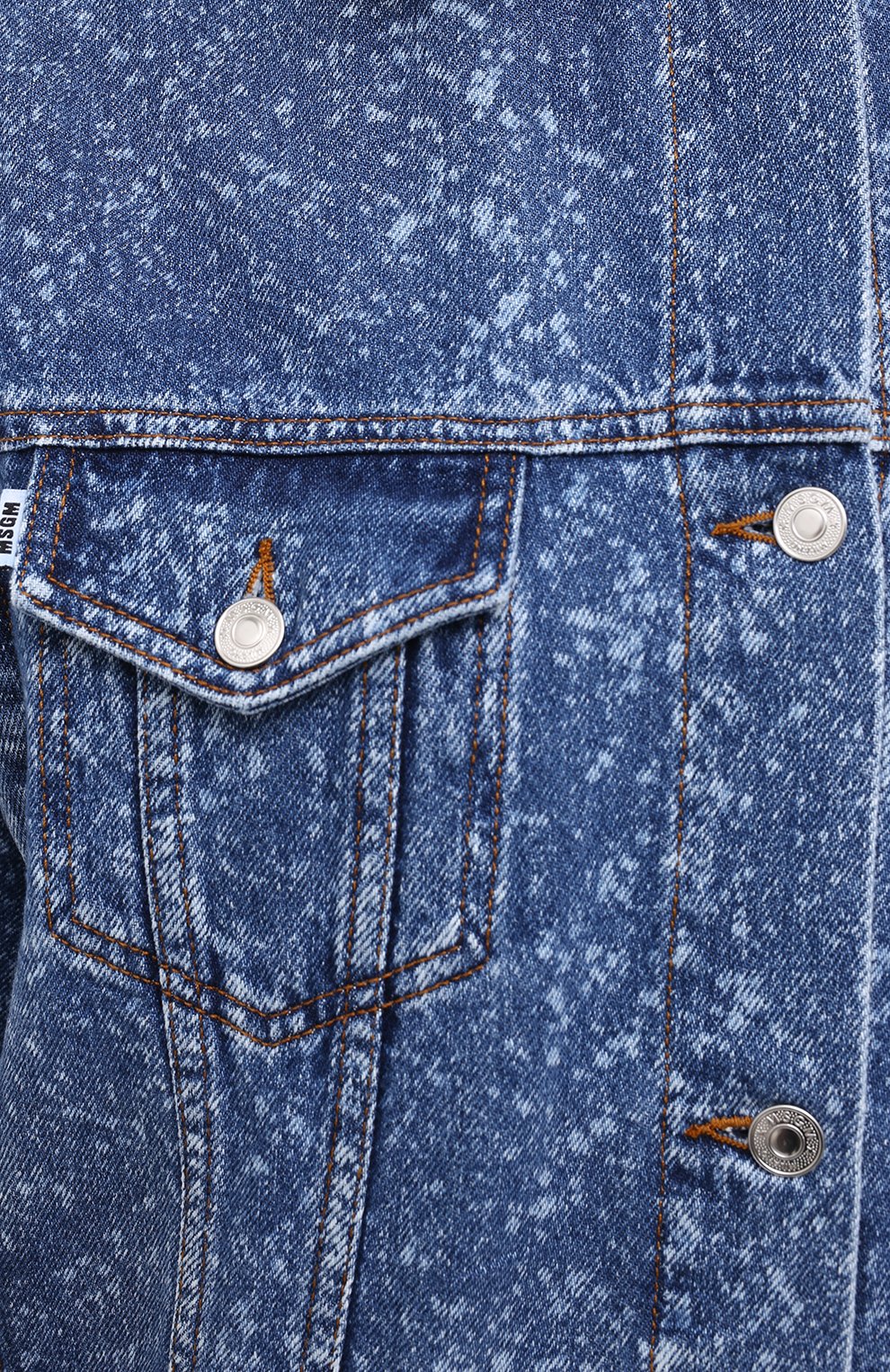 Джинсовая куртка MSGM голубого цвета по цене 54400 руб., арт. 2941MDH46L 207728, фото 5 Джинсовая куртка MSGM, арт. 2941MDH46L 207728, фото 5