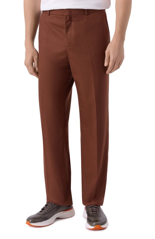 Шерстяные брюки 12 STOREEZ 135682 Коричневый  135682 Фото 3