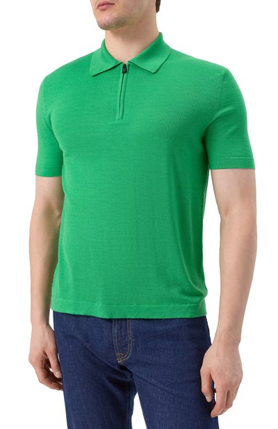 Поло из шерсти и шелка KITON, арт. UMM059208, фото 3