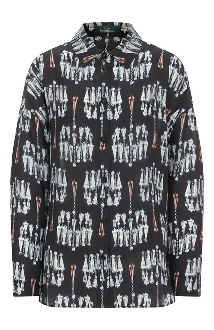 Женская шелковая рубашка AKHMADULLINA, арт. 1226.2BL602/S713.3