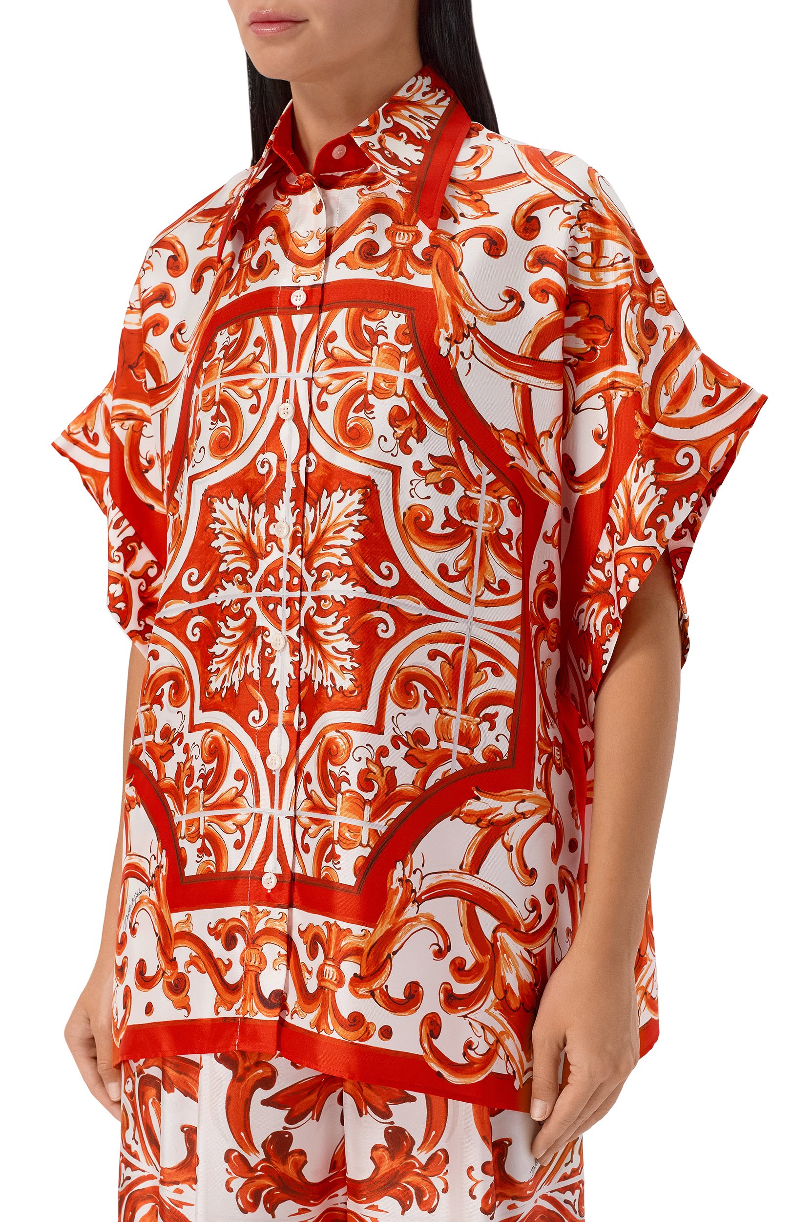 Шелковая рубашка DOLCE & GABBANA, арт. F5T52T/GDDRE, фото 3