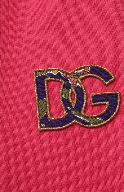 Хлопковые джоггеры DOLCE & GABBANA фуксия цвета по цене 42900 руб., арт. L5JP8R/G7CGJ/8-14, фото 3 Хлопковые джоггеры DOLCE & GABBANA, арт. L5JP8R/G7CGJ/8-14, фото 3