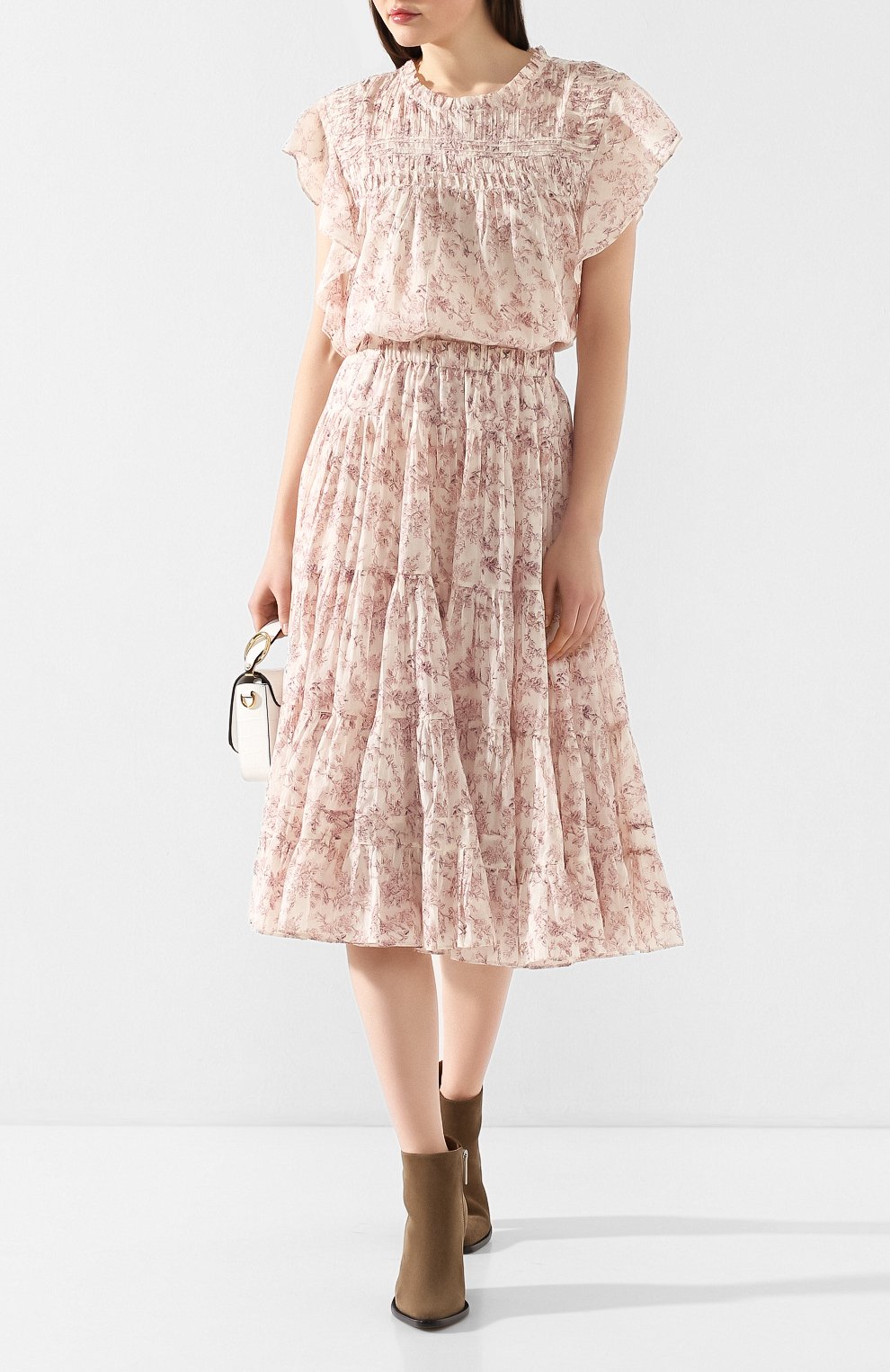 Хлопковая юбка ISABEL MARANT ETOILE светло-розового цвета по цене 22550 руб., арт. JU0920-20P028E/ELFA, фото 2 Хлопковая юбка ISABEL MARANT ETOILE, арт. JU0920-20P028E/ELFA, фото 2
