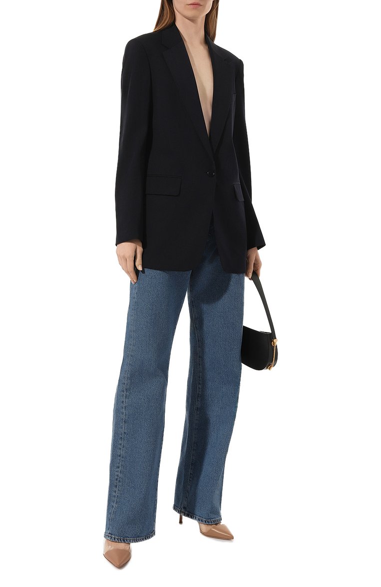 Женские комбинированные туфли plexi 85 GIANVITO ROSSI бежевого цвета, арт. G20938.85RIC.VPLPRTR | Фото 2 (Подошва: Плоская; Материал внутренний: Натуральная кожа; Каблук высота: Высокий; Материал внешний: Экокожа, Натуральная кожа; Каблук тип: Шпилька)