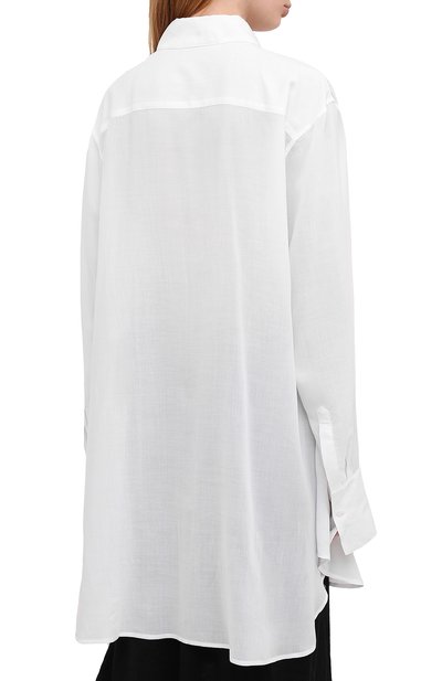 Рубашка YOHJI YAMAMOTO белого цвета по цене 73950 руб., арт. FB-B53-201, фото 4 Рубашка YOHJI YAMAMOTO, арт. FB-B53-201, фото 4