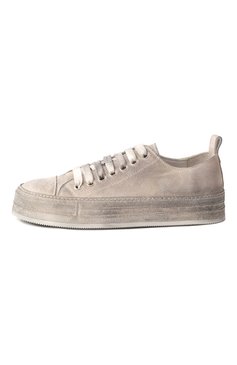 Женские замшевые кеды nono ANN DEMEULEMEESTER бежевого цвета, арт. B0012569/LT147 | Фото 4 (Драгоценные камни: Проставле�но; Материал внешний: Натуральная кожа, Замша; Подошва: Платформа; Материал внутренний: Натуральная кожа; Материал сплава: Проставлено; Стили: Гранж; Кросс-КТ: Низкие; Материал утеплителя: Без утеплителя)