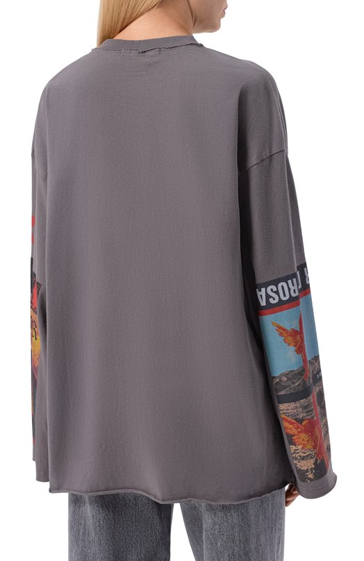 Хлопковый лонгслив Ksubi WFA25TE021 Серый  WFA25TE021 Фото 4
