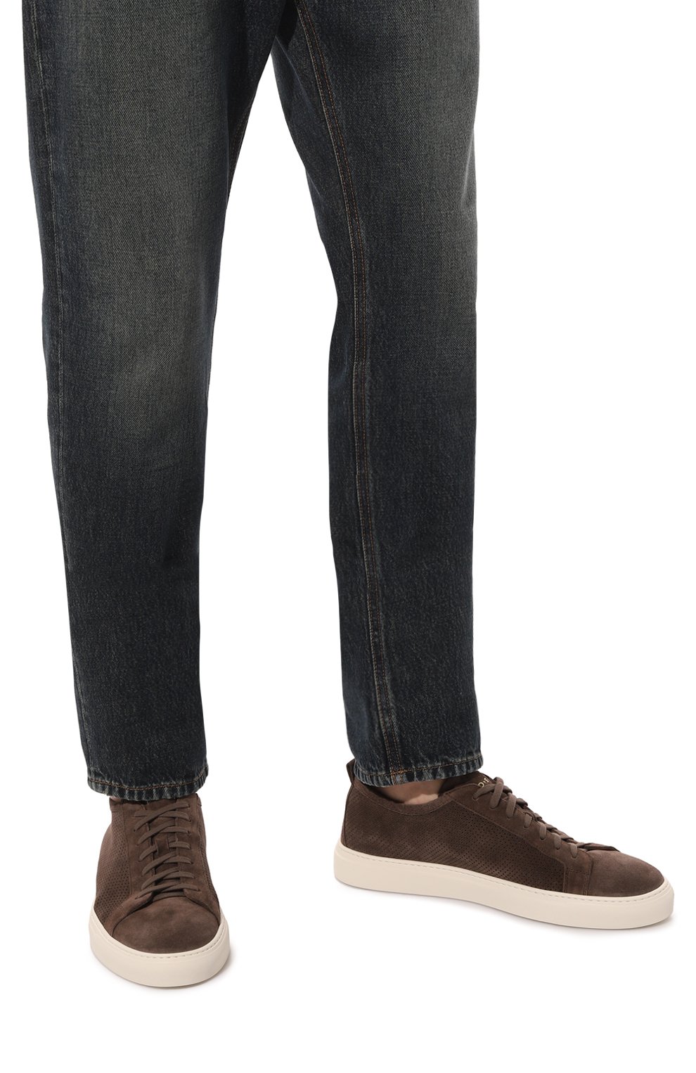 Замшевые кеды H`D`S`N BARACCO коричневого цвета по цене 46750 руб., арт. R0NNY.S.5*, фото 3 Замшевые кеды H`D`S`N BARACCO, арт. R0NNY.S.5*, фото 3