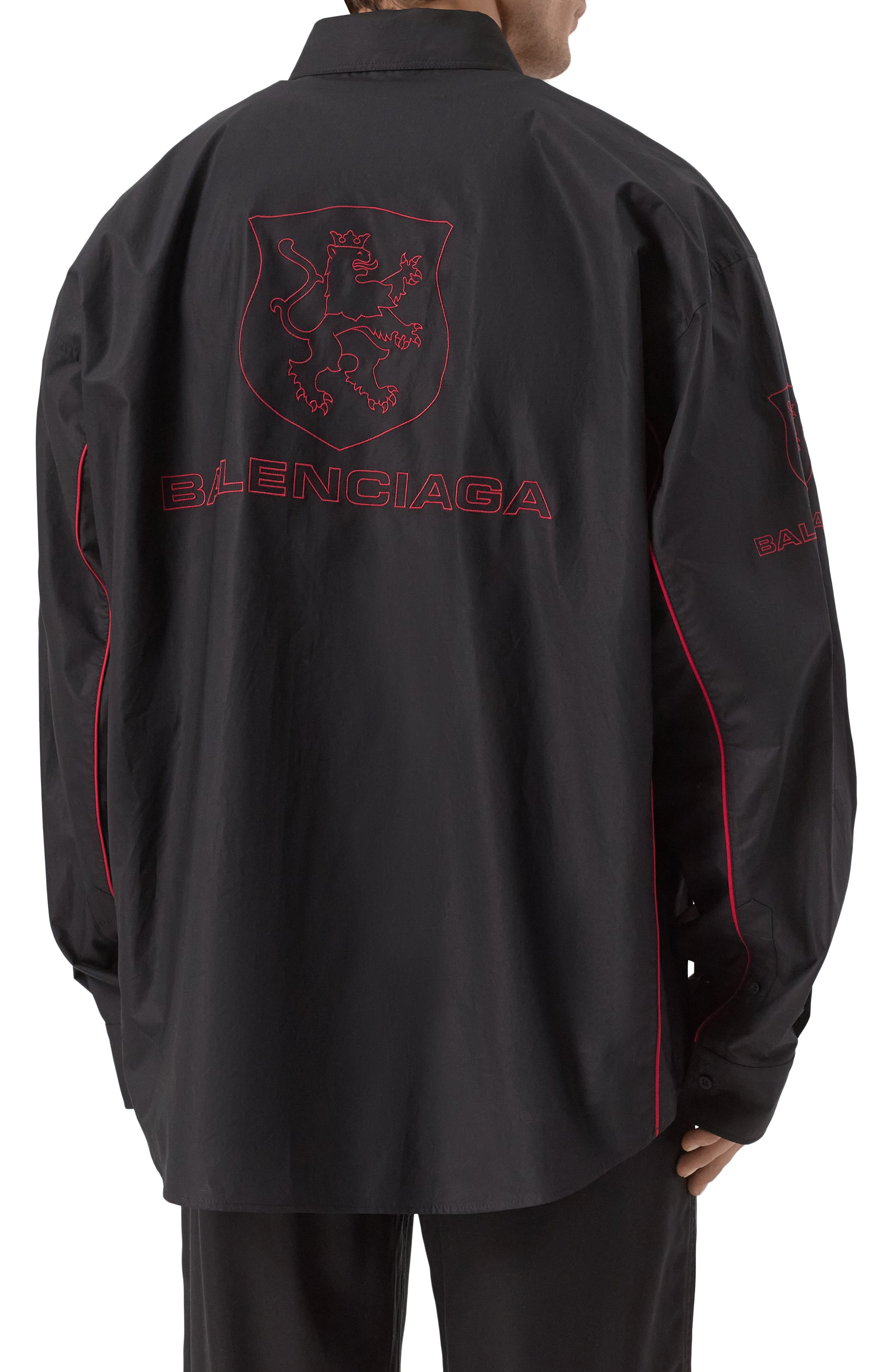 Хлопковая рубашка BALENCIAGA, арт. 814601/TNM60, фото 4