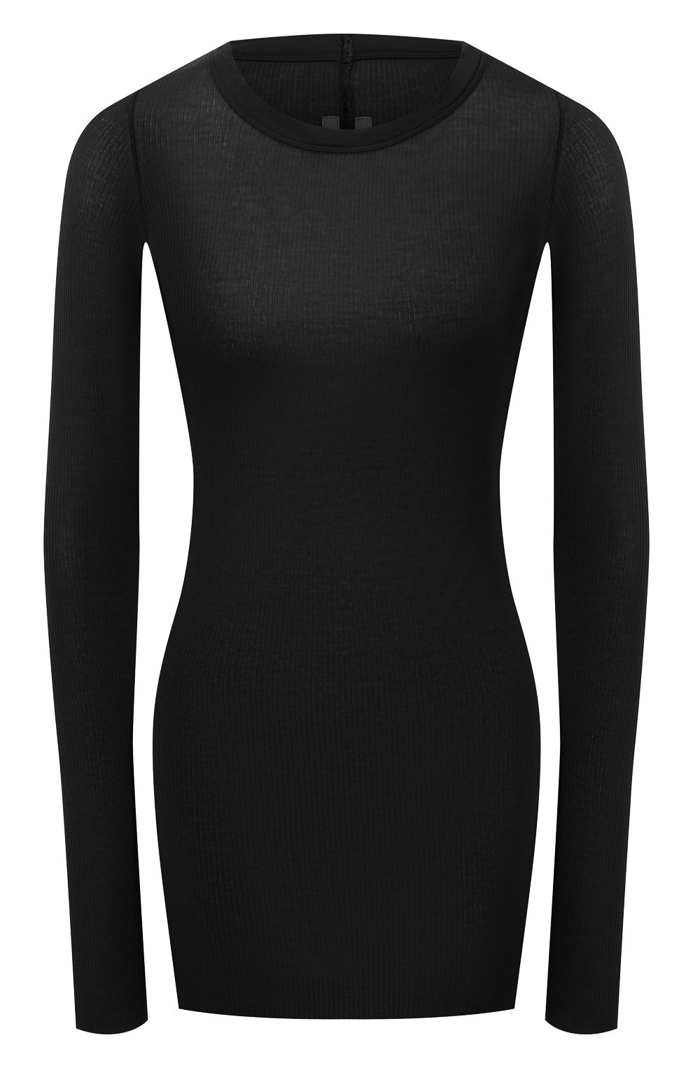 Пуловер из вискозы и шелка RICK OWENS черного цвета по цене 25600 руб., арт. RP21S3202/RC, фото 1 Пуловер из вискозы и шелка RICK OWENS, арт. RP21S3202/RC, фото 1