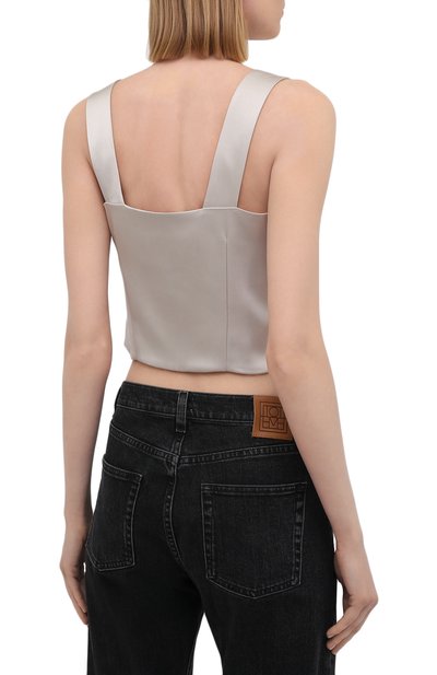 Топ NANUSHKA бежевого цвета по цене 59950 руб., арт. PETRA_SILVER TAUPE_SLIP SATIN, фото 4 Топ NANUSHKA, арт. PETRA_SILVER TAUPE_SLIP SATIN, фото 4