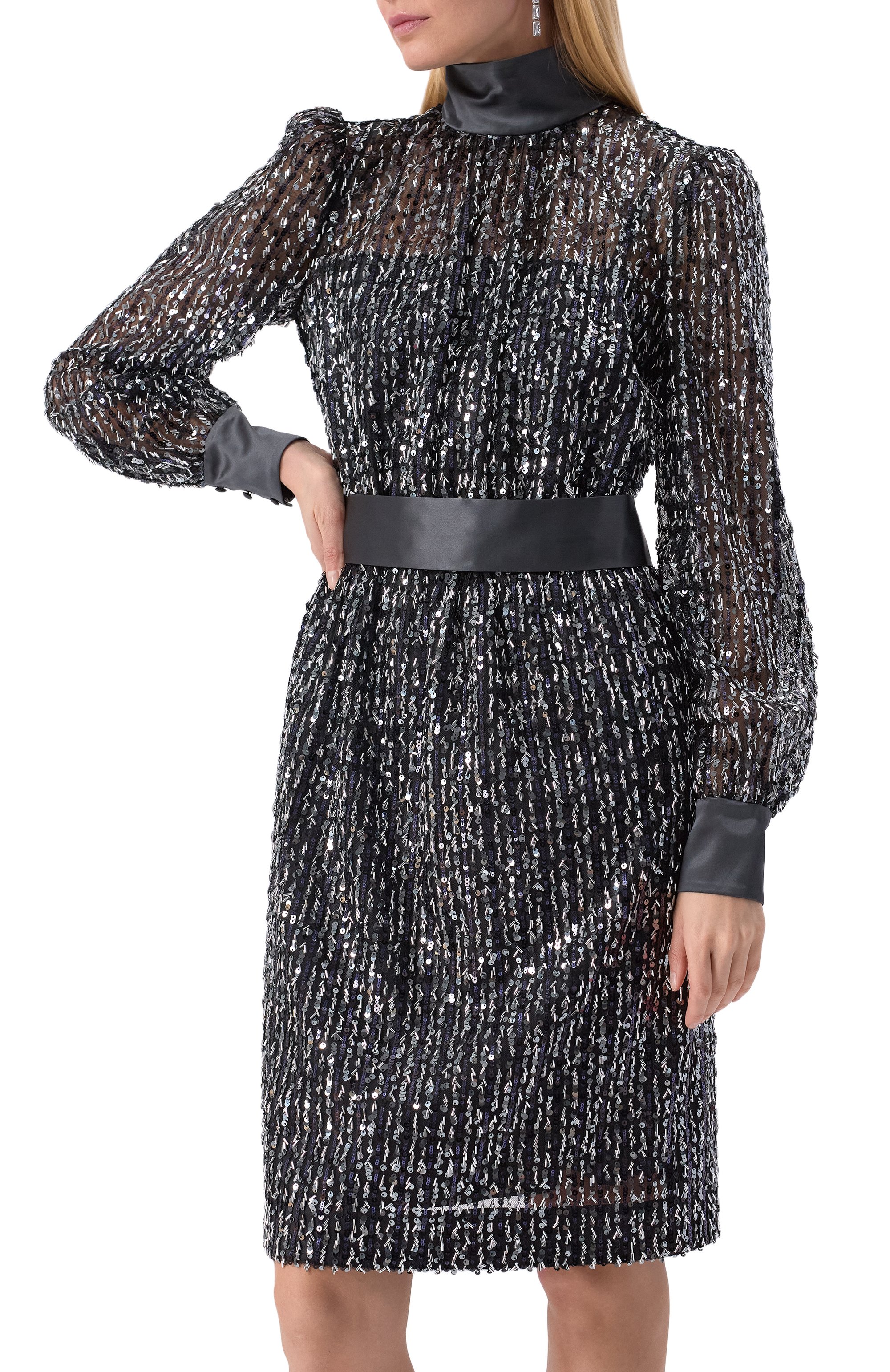 Платье с отделкой пайетками DOLCE & GABBANA, арт. F6TJYT/FLSKB, фото 3