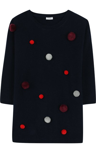 Шерстяное мини-платье с помпонами IL GUFO, арт. A17VT064EM220/5A-8A, фото 1