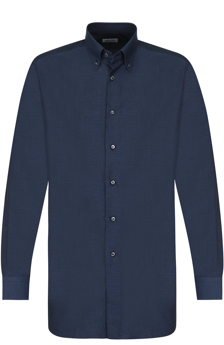 Сорочка из смеси хлопка и кашемира с воротником button down BRIONI, арт. RCL8/0602I, фото 1