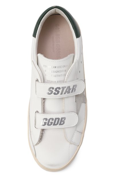 Кожаные кеды old school GOLDEN GOOSE DELUXE BRAND молочного цвета по цене 49950 руб., арт. GTF00177.F008042, фото 4 Кожаные кеды old school GOLDEN GOOSE DELUXE BRAND, арт. GTF00177.F008042, фото 4