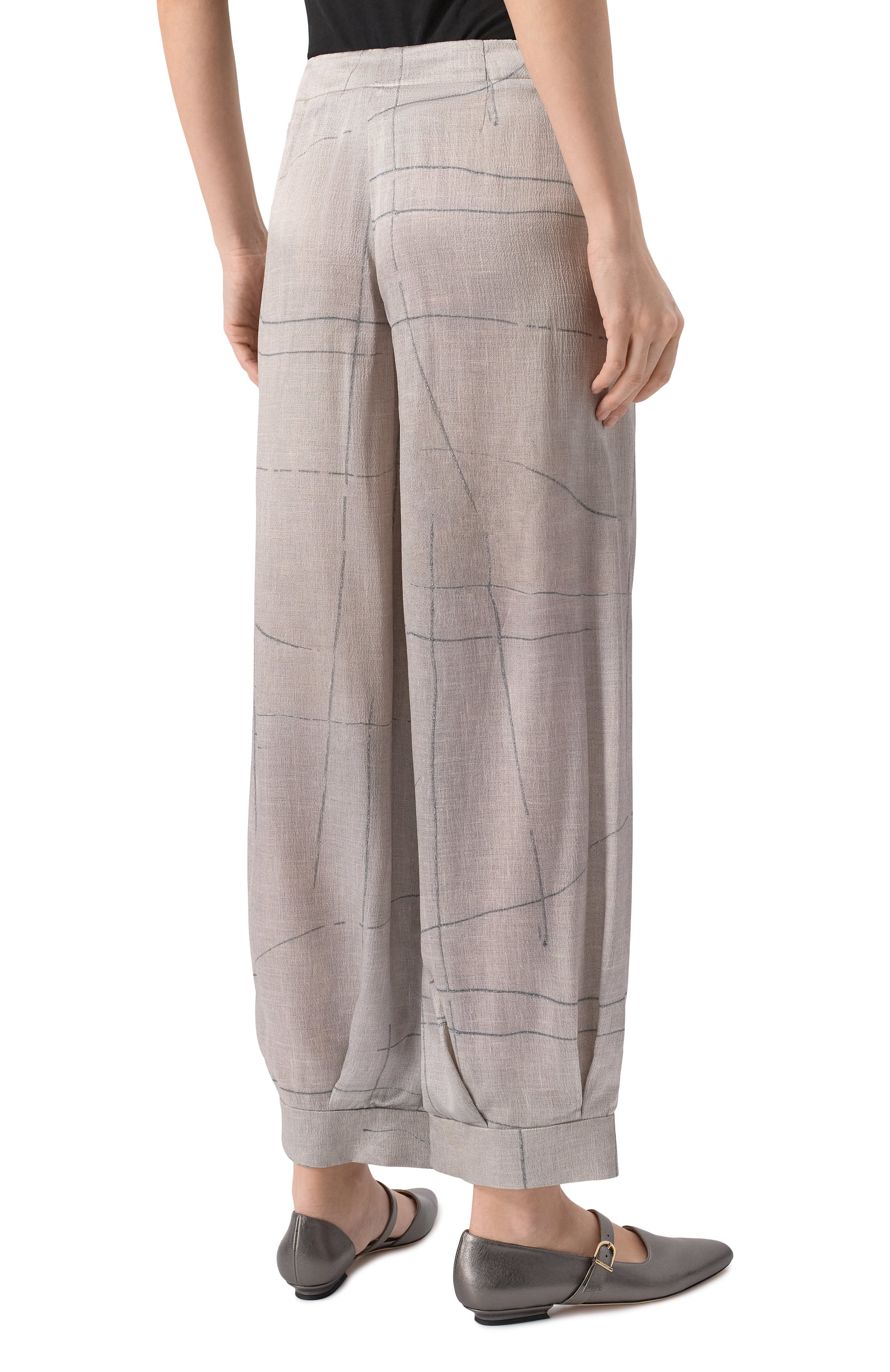 Шелковые брюки GIORGIO ARMANI, арт. GW000642/TE13743, фото 4