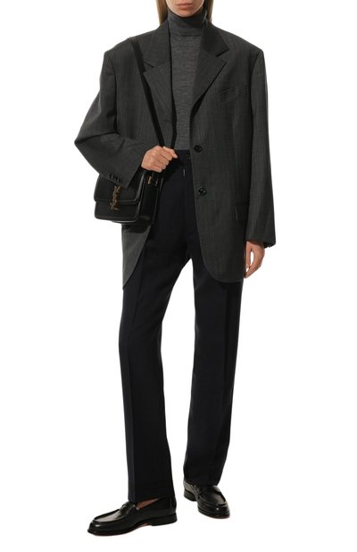 Шерстяные брюки MAISON MARGIELA темно-синего цвета по цене 104500 руб., арт. SI0KA0005/S60307, фото 2 Шерстяные брюки MAISON MARGIELA, арт. SI0KA0005/S60307, фото 2