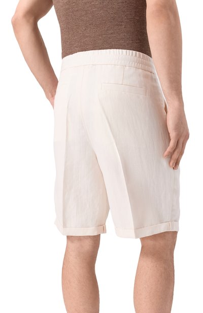 Шорты изо льна и хлопка BRUNELLO CUCINELLI, арт. MH255U0020, фото 4