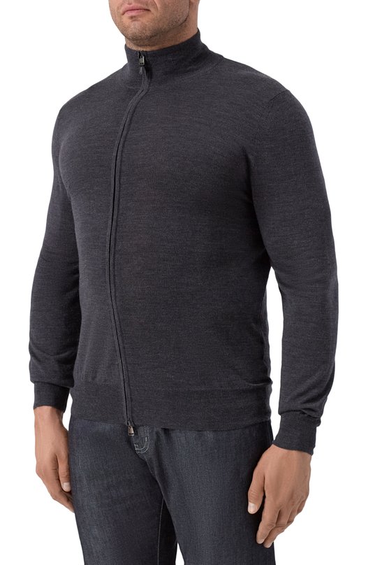 Шерстяной кардиган Canali C0022/MK01149/58-62 Серый  C0022/MK01149/58-62 Фото 3