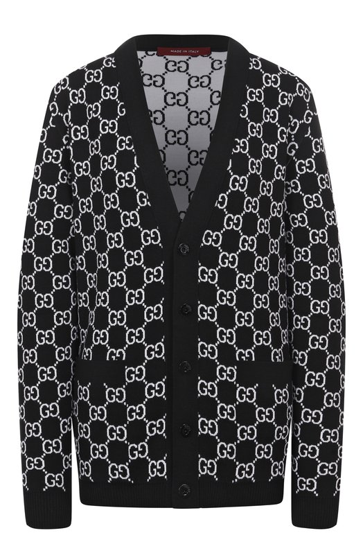 Двусторонний шерстяной кардиган Gucci 798157/XKEJP Чёрно-белый 798157/XKEJP