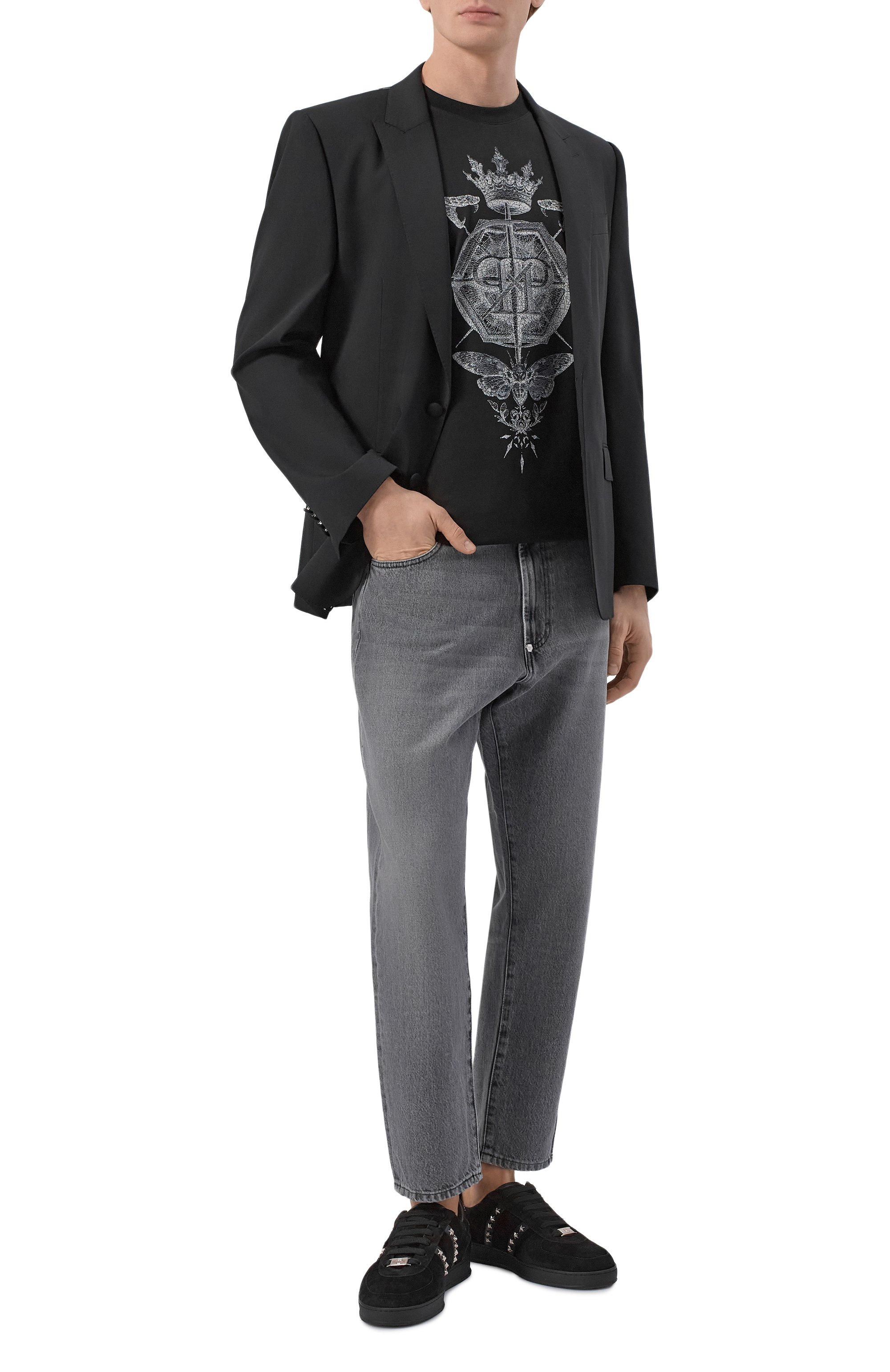 Замшевые кеды retro rebel PHILIPP PLEIN, арт. SAFS USC0911 PLE009N, фото 2