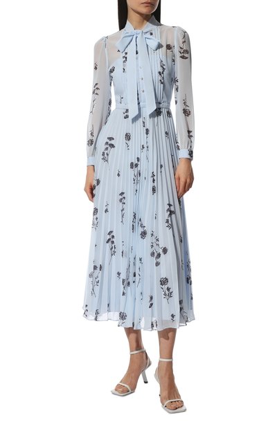 Платье SELF-PORTRAIT голубого цвета по цене 55800 руб., арт. SS22-045C, фото 2 Платье SELF-PORTRAIT, арт. SS22-045C, фото 2