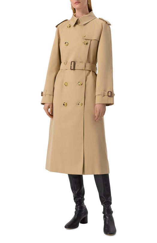 Хлопковый тренч Burberry 8079420 Бежевый  8079420 Фото 3