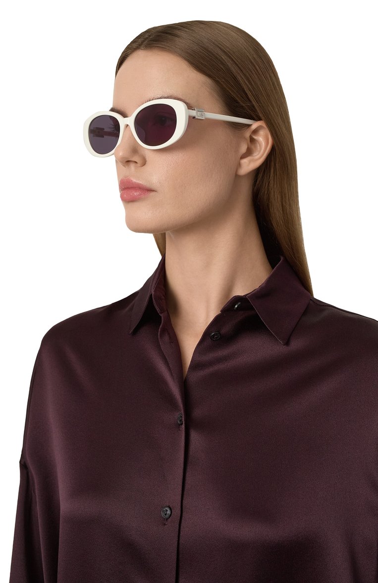 Женские солнцезащитные очки GUCCI белого цвета, арт. GG1684SA 006 | Фото 2 (Нос: Не проставлено; Региональные ограничения белый список (Axapta Mercury): Не про�ставлено; Материал: Пластик; Тип очков: С/з; Очки форма: Овальные; Оптика Гендер: оптика-женское)