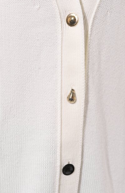 Шерстяной кардиган DONDUP белого цвета по цене 57350 руб., арт. DT277/M00796D 002, фото 5 Шерстяной кардиган DONDUP, арт. DT277/M00796D 002, фото 5