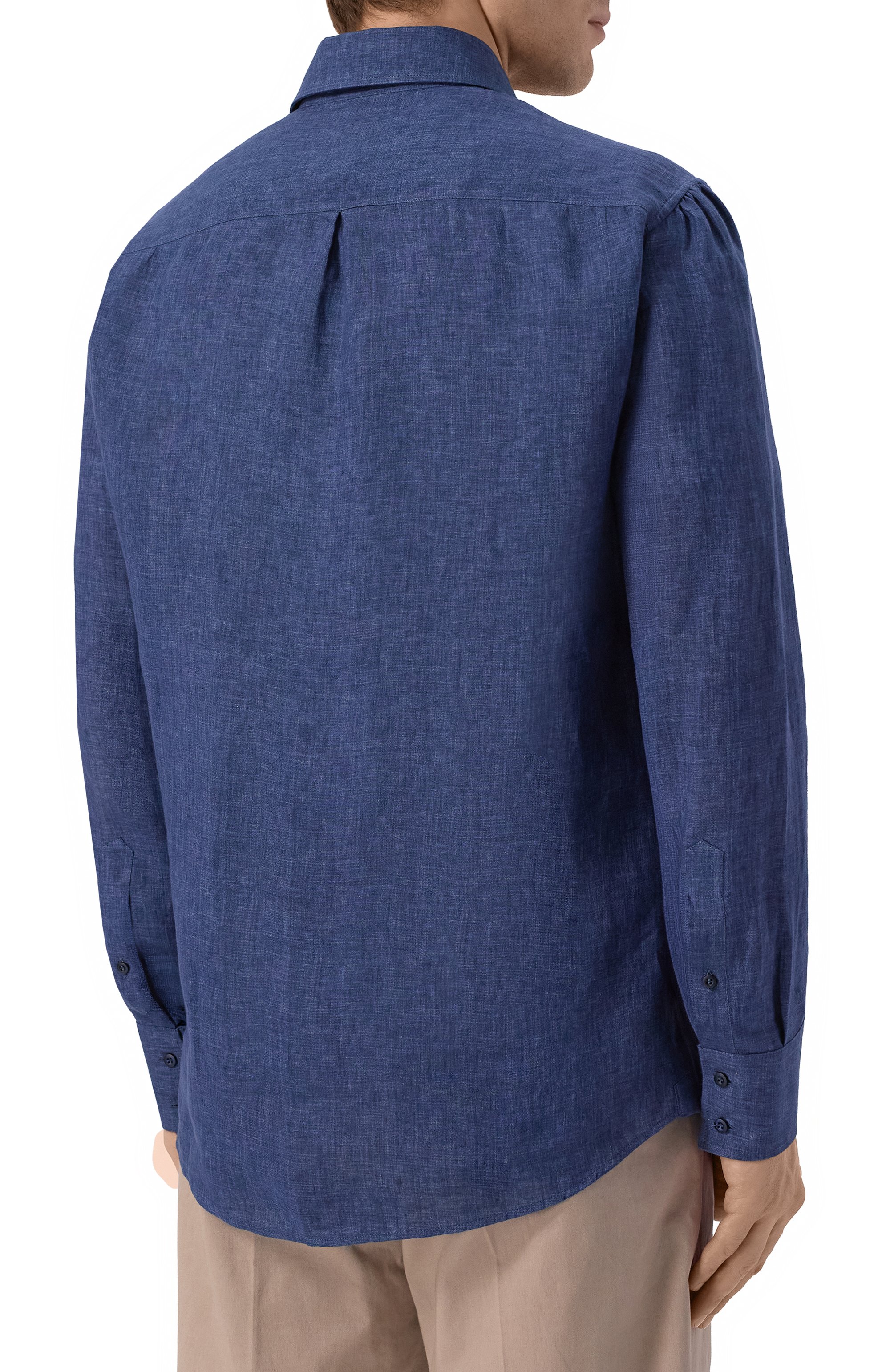 Льняная рубашка BRUNELLO CUCINELLI, арт. MF6300028, фото 4