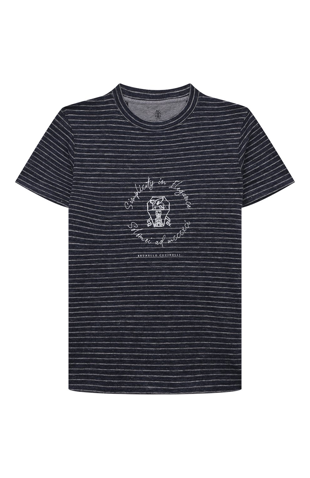 Льняная футболка BRUNELLO CUCINELLI, арт. BTS43T144B, фото 1