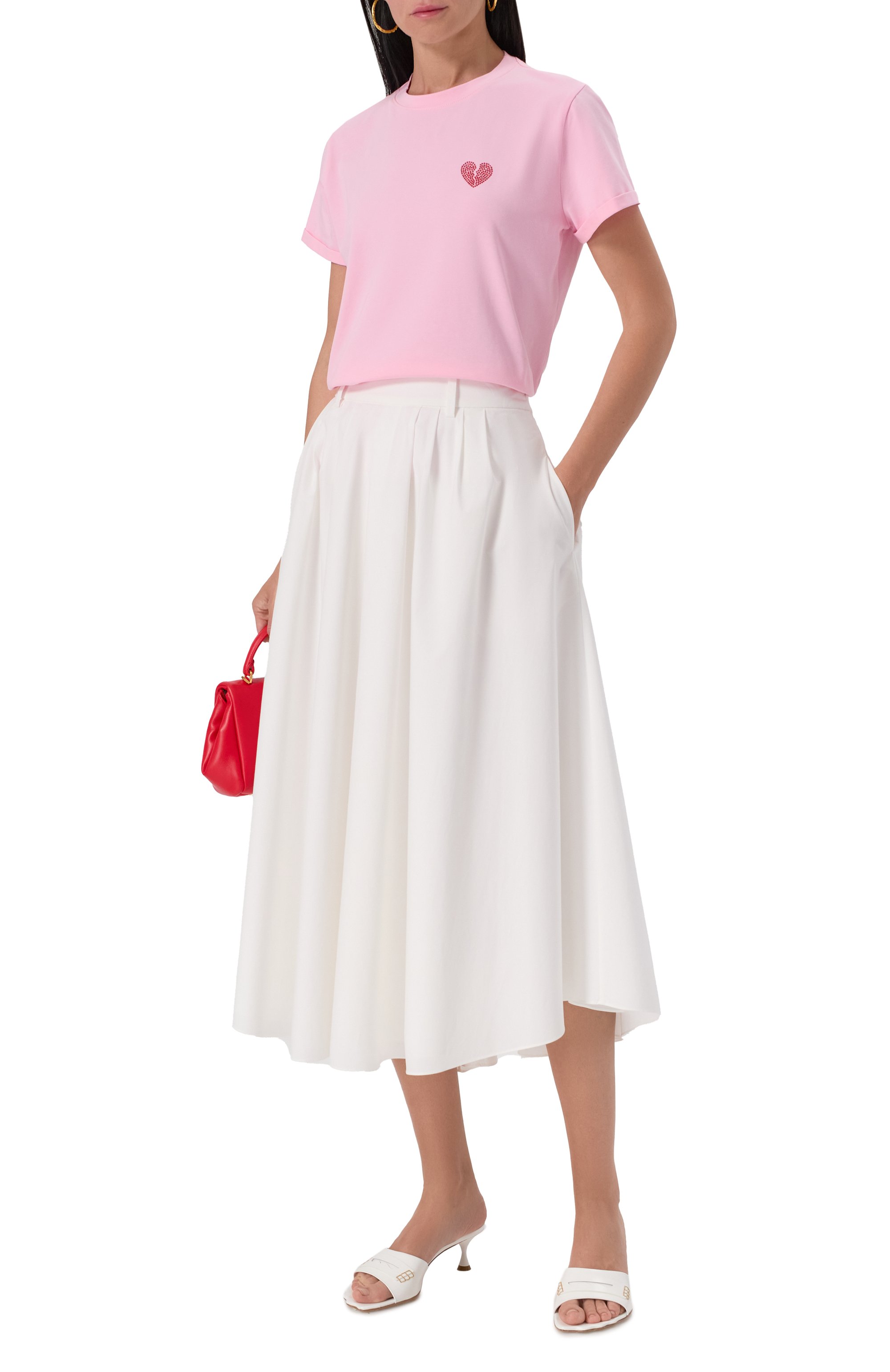 Хлопковая футболка SEVEN LAB розового цвета по цене 8190 руб., арт. CTR1.01.330.252.2723, фото 2 Хлопковая футболка SEVEN LAB, арт. CTR1.01.330.252.2723, фото 2