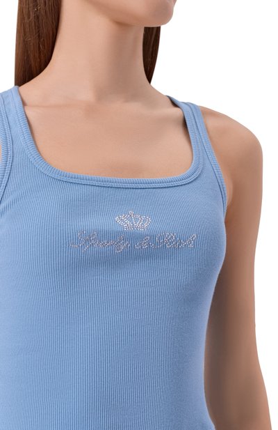 Хлопковый топ SPORTY AND RICH, арт. T0116716689BL50/JUICY CR0WN RIBBED TANK, фото 5
