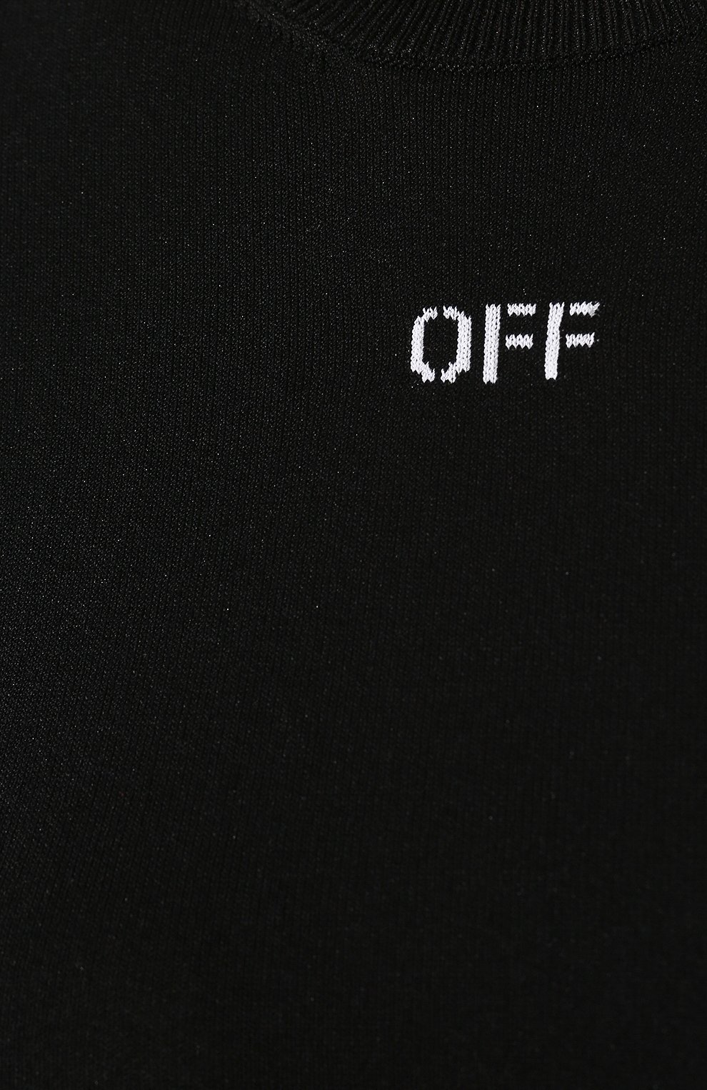 Футболка из вискозы OFF-WHITE черно-белого цвета по цене 32400 руб., арт. 0WHE001R19C980531001, фото 5 Футболка из вискозы OFF-WHITE, арт. 0WHE001R19C980531001, фото 5