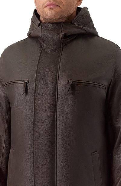 Кожаное пальто с подкладкой из бобра MVST, арт. HARLEM/214-00/60, фото 5