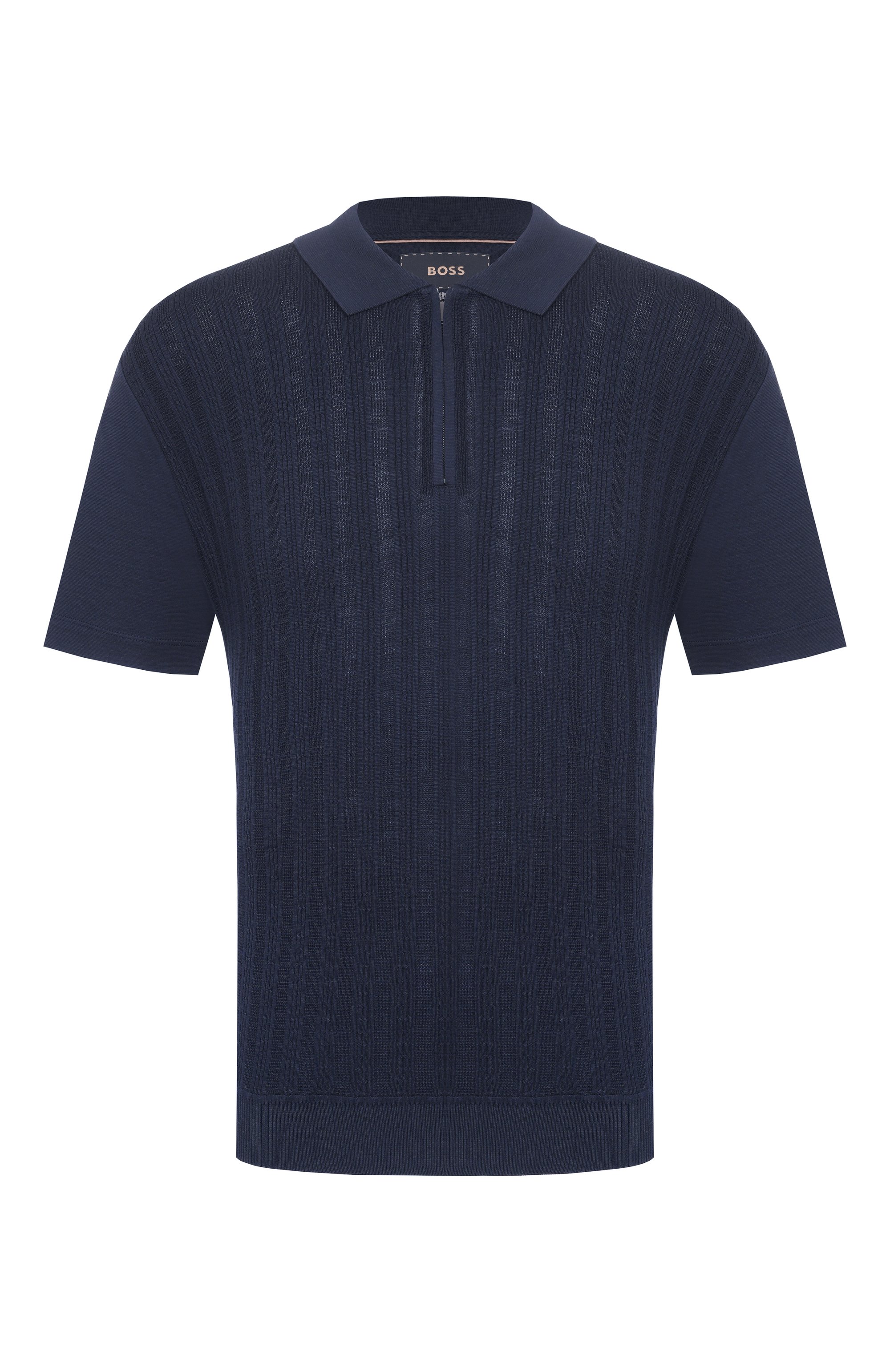 Поло из хлопка и шелка BOSS CAMEL, арт. 50560052, фото 1