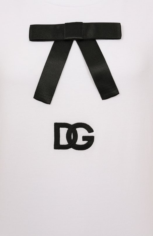 Хлопковая футболка Dolce & Gabbana F8V47Z/GDC4T Белый  F8V47Z/GDC4T Фото 6