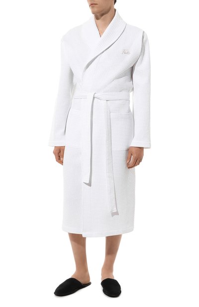 Халат waffle FRETTE белого цвета по цене 26400 руб., арт. FR6742 D2060 G02X, фото 3 Халат waffle FRETTE, арт. FR6742 D2060 G02X, фото 3