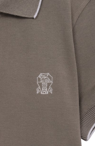 Хлопковое поло BRUNELLO CUCINELLI, арт. BE854T315B, фото 3