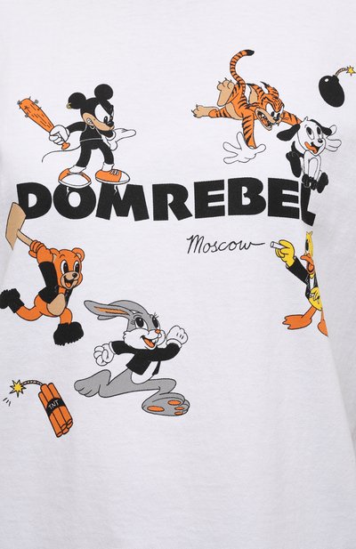 Хлопковая футболка DOMREBEL белого цвета по цене 14200 руб., арт. T00NZ/0VER TEE/W, фото 5 Хлопковая футболка DOMREBEL, арт. T00NZ/0VER TEE/W, фото 5