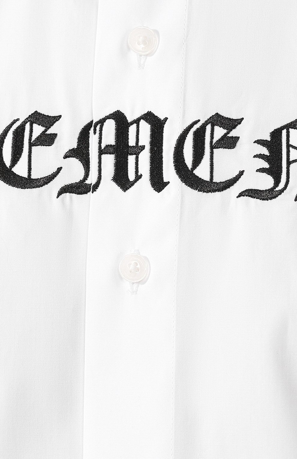 Хлопковая рубашка VETEMENTS белого цвета по цене 71950 руб., арт. SS20SH285 1006/W/WHITE, фото 9 Хлопковая рубашка VETEMENTS, арт. SS20SH285 1006/W/WHITE, фото 9