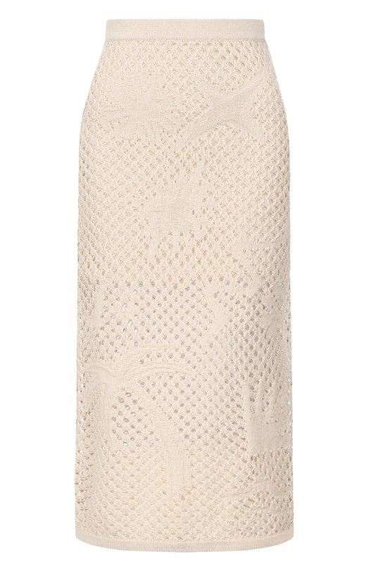 Юбка изо льна и хлопка Zadig and Voltaire KWSK01027 Кремовый KWSK01027