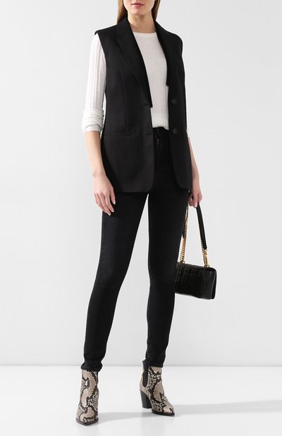 Жилет из смеси хлопка и льна HELMUT LANG черного цвета по цене 57000 руб., арт. J10HW103, фото 2 Жилет из смеси хлопка и льна HELMUT LANG, арт. J10HW103, фото 2