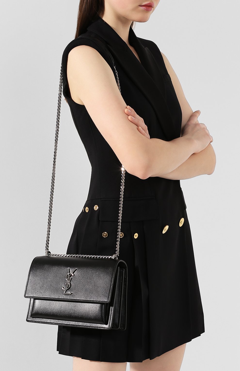 Сумка sunset monogram medium SAINT LAURENT, арт. 442906/D420N, фото 5