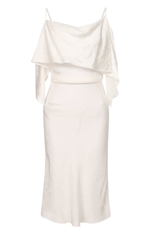 Атласное платье MM6 S52DD0082/M35737 Белый S52DD0082/M35737