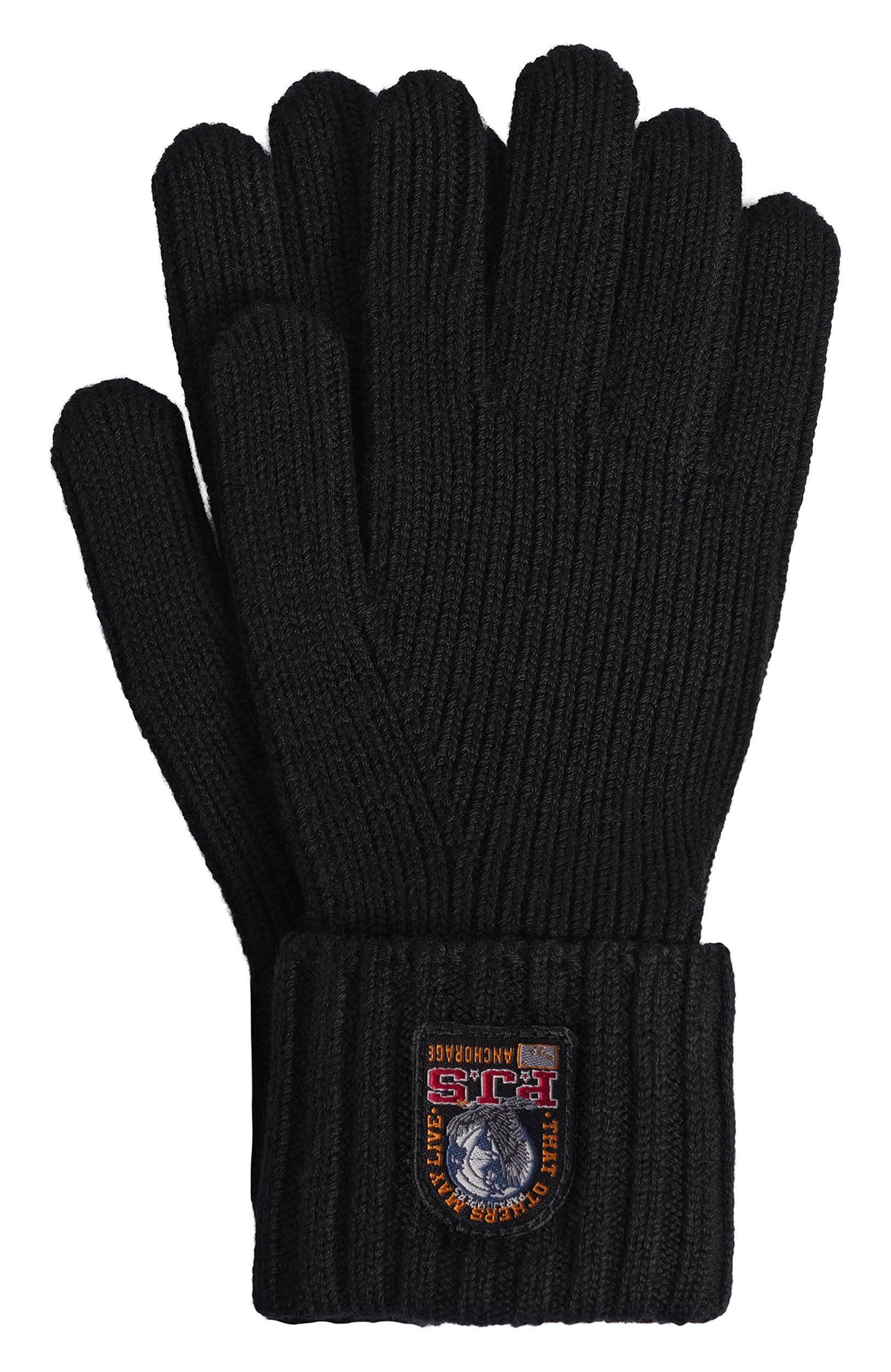 Шерстяные перчатки PARAJUMPERS черного цвета по цене 12950 руб., арт. 26WMPAGLGL71, фото 1 Шерстяные перчатки PARAJUMPERS, арт. 26WMPAGLGL71, фото 1