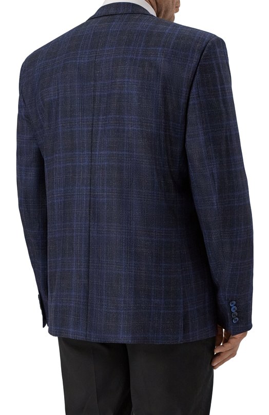 Пиджак из шерсти и шелка Stefano Ricci S1RF432000/LP72HA/60-62 Синий  S1RF432000/LP72HA/60-62 Фото 5