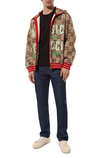 Толстовка GUCCI бежевого цвета по цене 230400 руб., арт. 676466 XJDXH, фото 2 Толстовка GUCCI, арт. 676466 XJDXH, фото 2