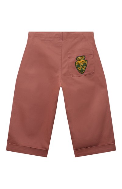 Хлопковые брюки GUCCI розового цвета по цене 34200 руб., арт. 600264 XWAG7, фото 2 Хлопковые брюки GUCCI, арт. 600264 XWAG7, фото 2
